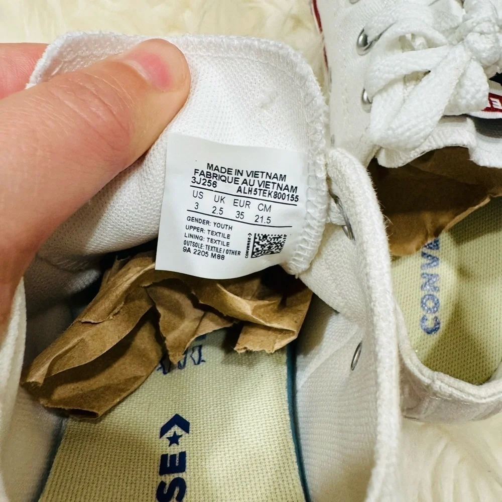 White Kids Converse Shoes